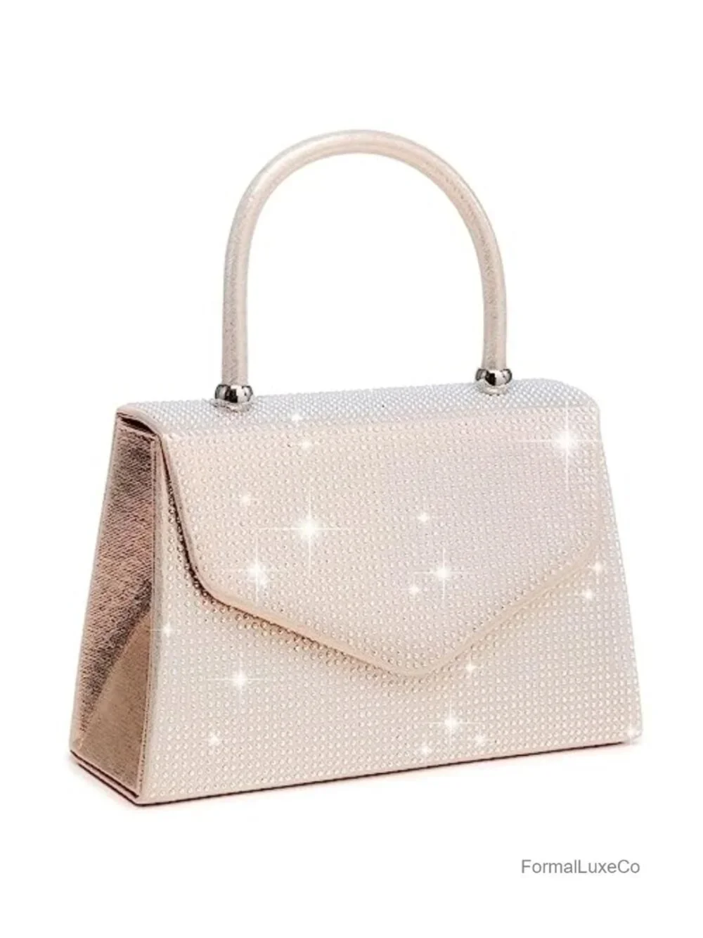 Evening Bag Clutch Wedding Purse with Rhinestones and Detachable Chain